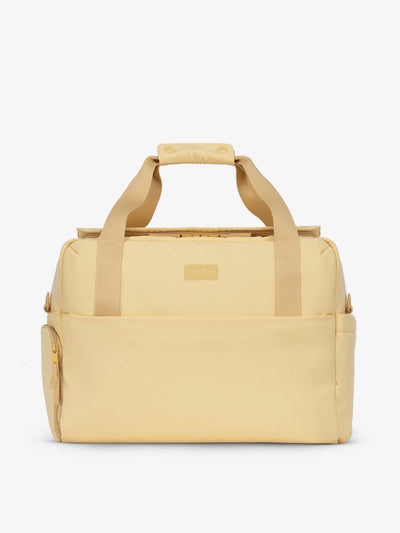 CALPAK Connect Laptop Duffel made with recycled exterior material in sunshine; DCN2401-SUNSHINE
