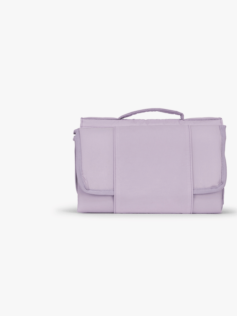CALPAK Diaper Changing Pad Organizer in lavender purple Orchid removable front slip