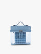 CALPAK Clear Cosmetic Case in light blue French Blue; CTC2401-FRENCH-BLUE