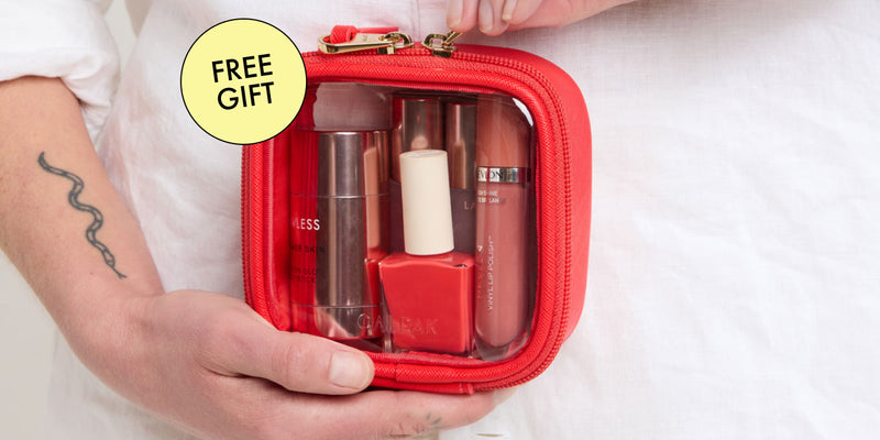 FREE Tiny Clear Cosmetics Case with Select Purchase