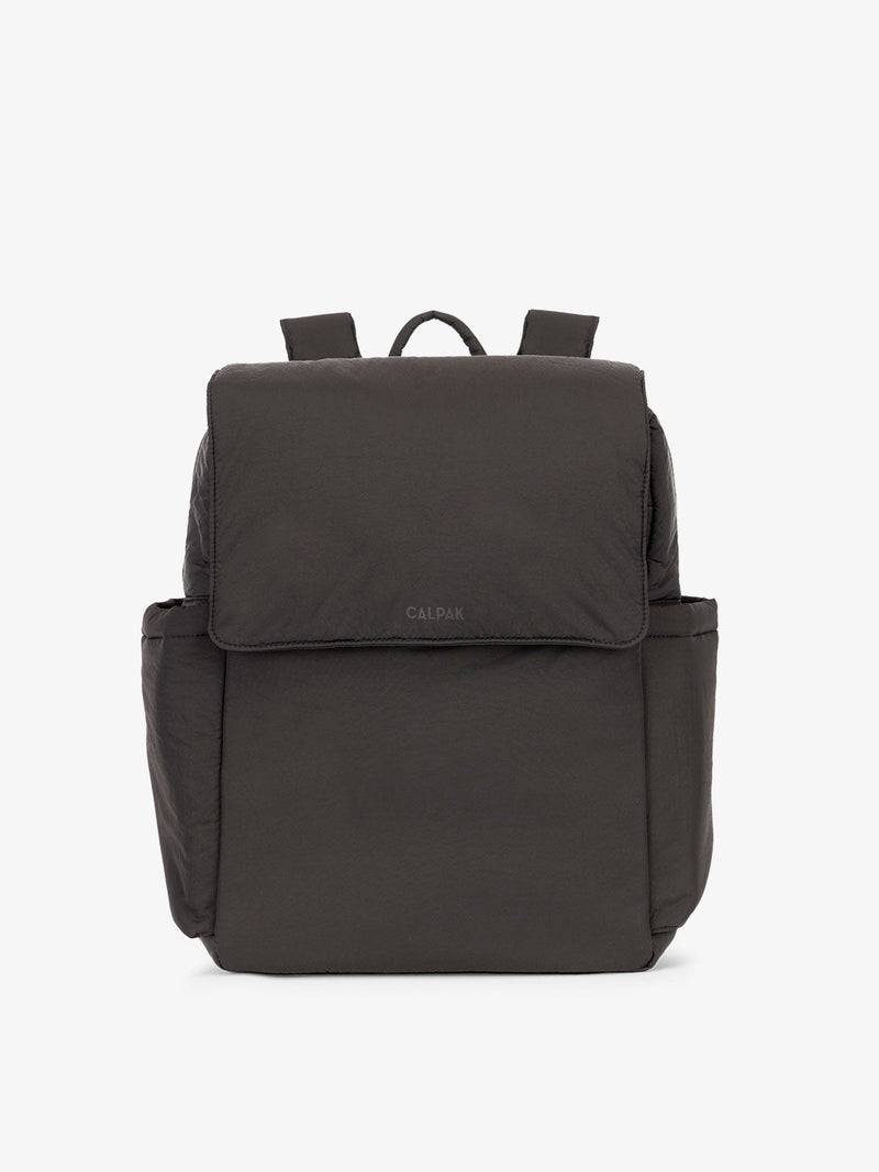 black backpack with laptop sleeve Diaper Backpack with Laptop Sleeve in Black