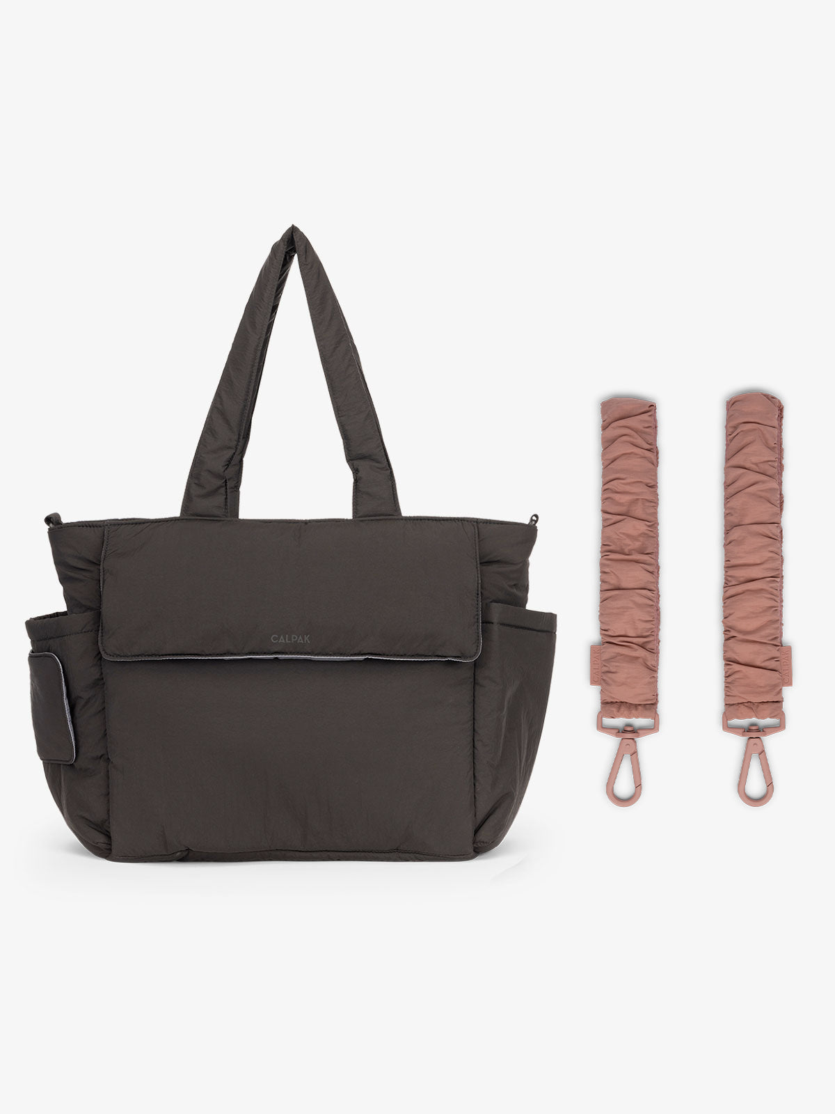 【CALPAK】Diaper Tote Bag with Stroller Straps Diaper Tote Bag with Stroller Straps in Black | CALPAK