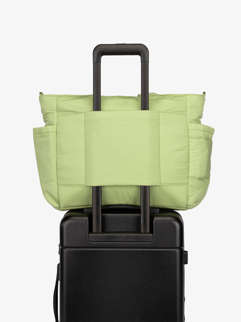 Diaper Tote Bag with Laptop Sleeve in Lime CALPAK