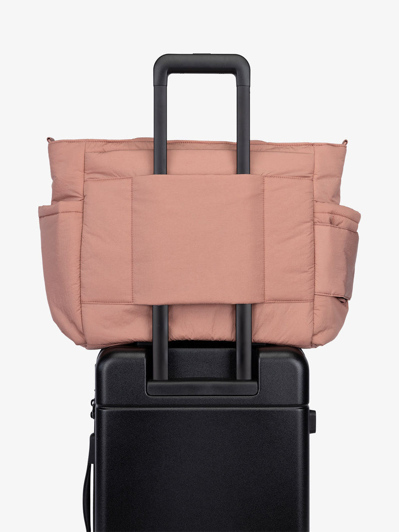 Diaper Tote Bag with Laptop Sleeve in Peony CALPAK