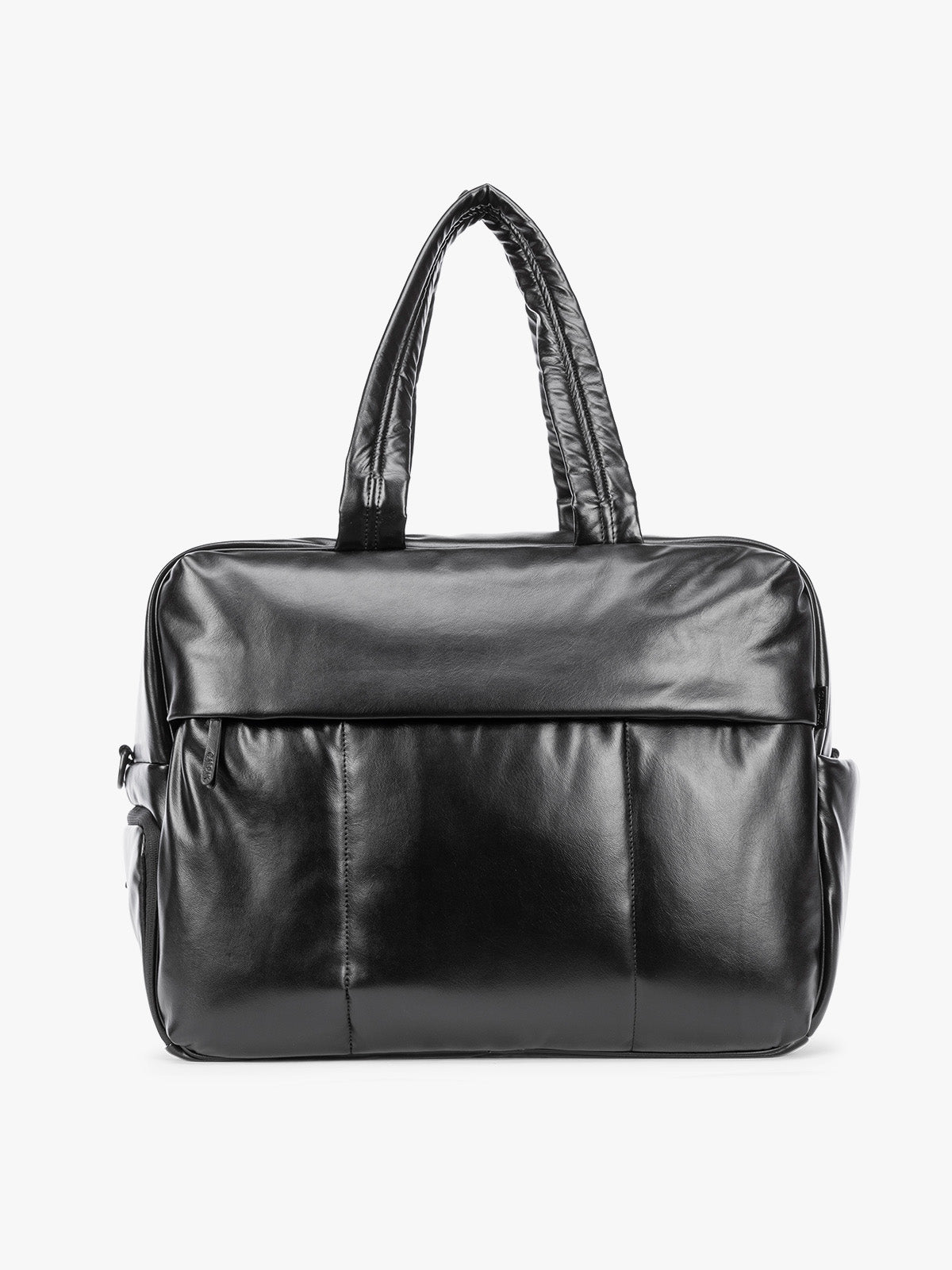 Luka Large Duffel in Vegan Leather in Black | CALPAK