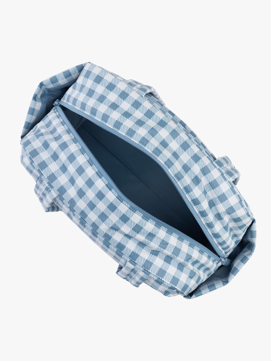 Luka Mini Duffel in French Blue Gingham | CALPAK