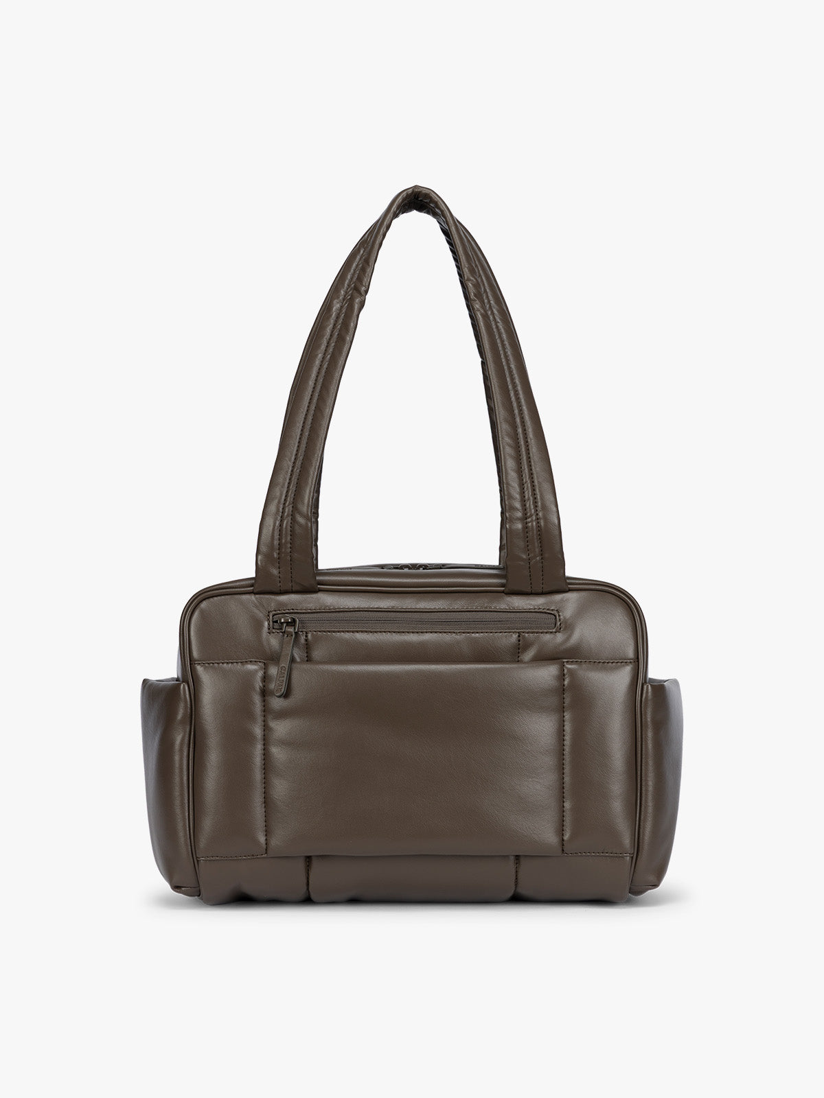 Luka Mini Duffel in Vegan Leather in Mushroom | CALPAK