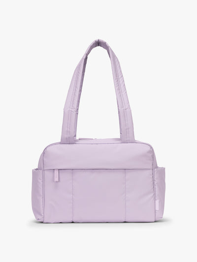 CALPAK Luka Mini Duffel in light purple Orchid on a white background; DLM2501-ORCHID view 1