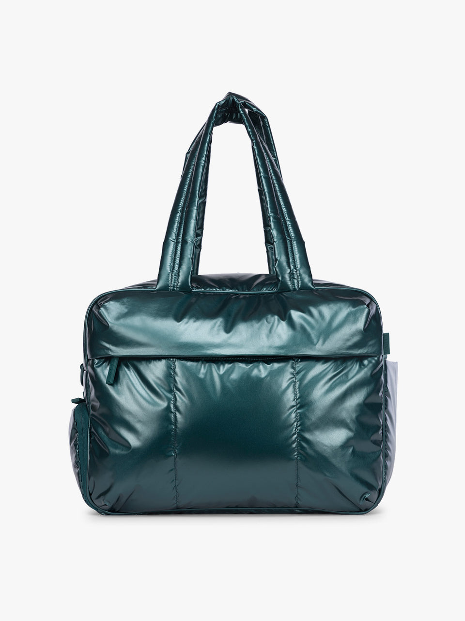 CALPAK  Luka Duffel in dark green shiny Glazed Kale ; DSM1901-GLAZED-KALE