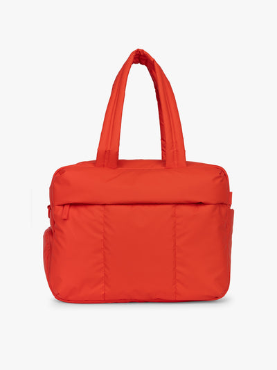 CALPAK Luka Duffel in red Tomato; DSM1901-TOMATO view 1
