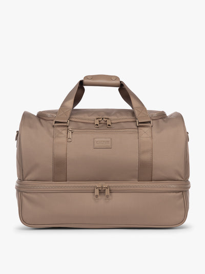 CALPAK Stevyn Duffel with Shoe Compartment in brown Chocolate; DST7019-CHOCOLATE view 1