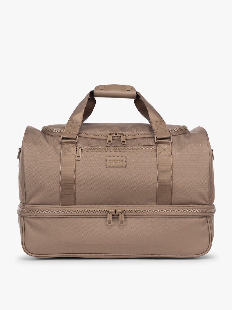 CALPAK Stevyn Duffel with Shoe Compartment in brown Chocolate