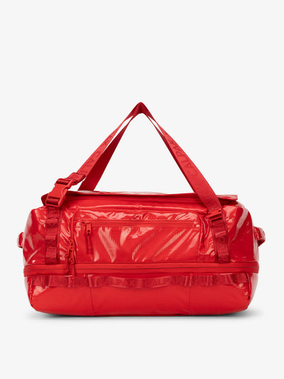 CALPAK Terra 50L Backpack front view in Red; DTL2301-FLAME view 1