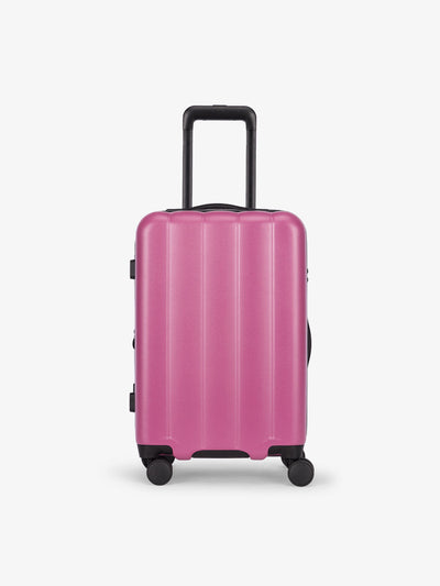 CALPAK Pacific blue carry-on luggage made from an ultra-durable polycarbonate shell and expandable by up to 2 in raspberry; LCO1020-RASPBERRY view 1