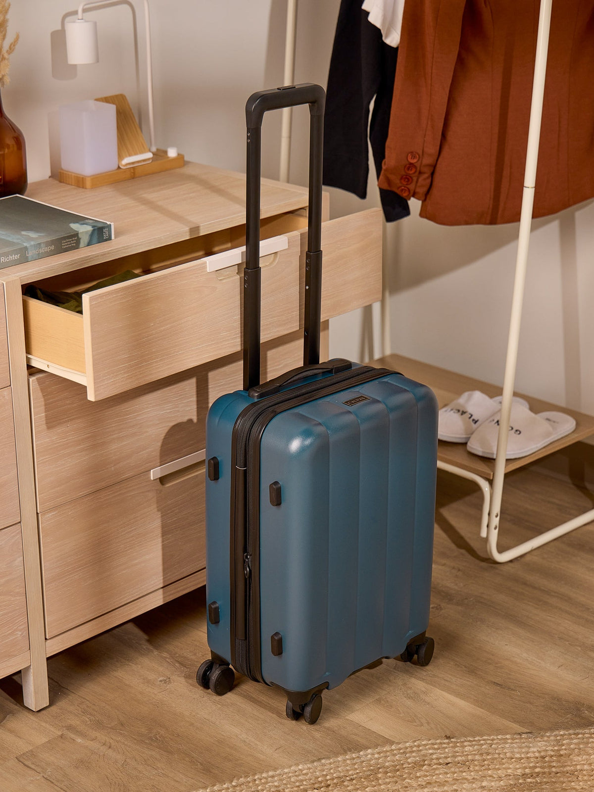 CALPAK Evry Carry-On Luggage in blue; LCO1020-PACIFIC