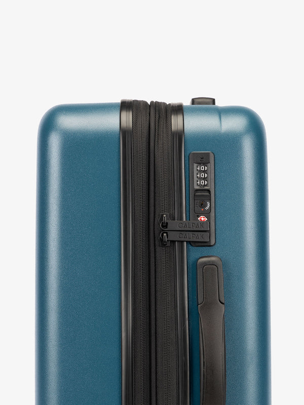 CALPAK Evry Carry-On Luggage with TSA-approved lock in blue