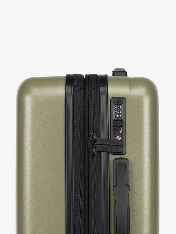 Evry Carry-On Luggage with TSA-approved lock in green