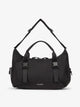 Front view of CALPAK Fit gym duffel bag made with recycled, water resistant material in black; TBF2401-BLACK, TBF2401-BLACK-GRIN, BTBF2401-BLACK