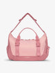 Front view of CALPAK Fit gym duffel bag made with recycled, water resistant material in tea rose; TBF2401-TEA-ROSE, TBF2401-TEA-ROSE-GRIN, BTBF2401-TEA-ROSE