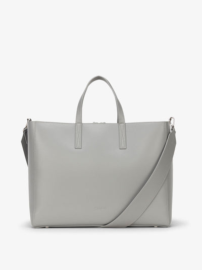 CALPAK tote for laptop in gray smoke; ATO2101-SMOKE view 1