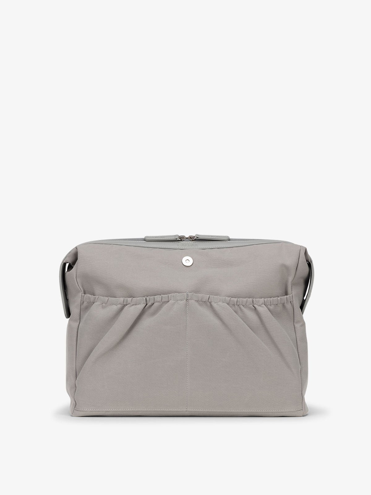 tote bag laptop sleeve with pockets in smoke gray