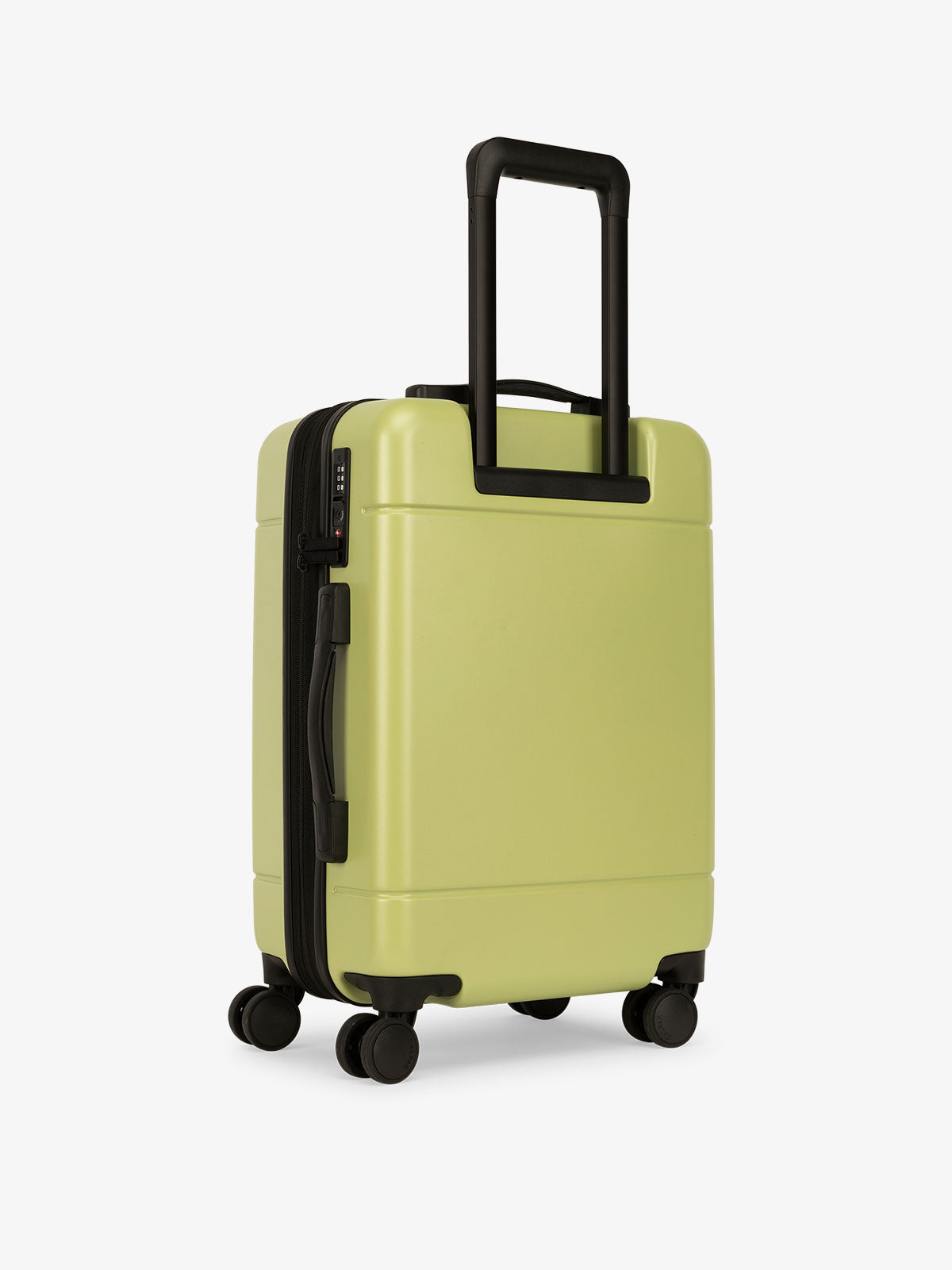 CALPAK Hue carry on hard side luggage with 360 spinner wheels in key lime green; LHU1020-NP-KEY-LIME
