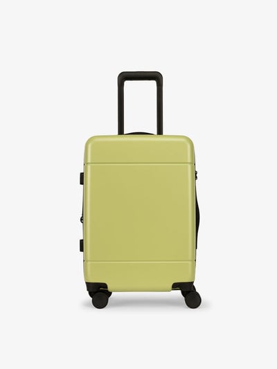 CALPAK Hue hard shell rolling carry on luggage in key lime; LHU1020-NP-KEY-LIME
