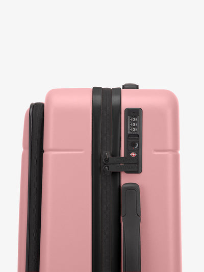 CALPAK Hue Front Pocket Carry-On Luggage with tsa approved lock in mauve pink
