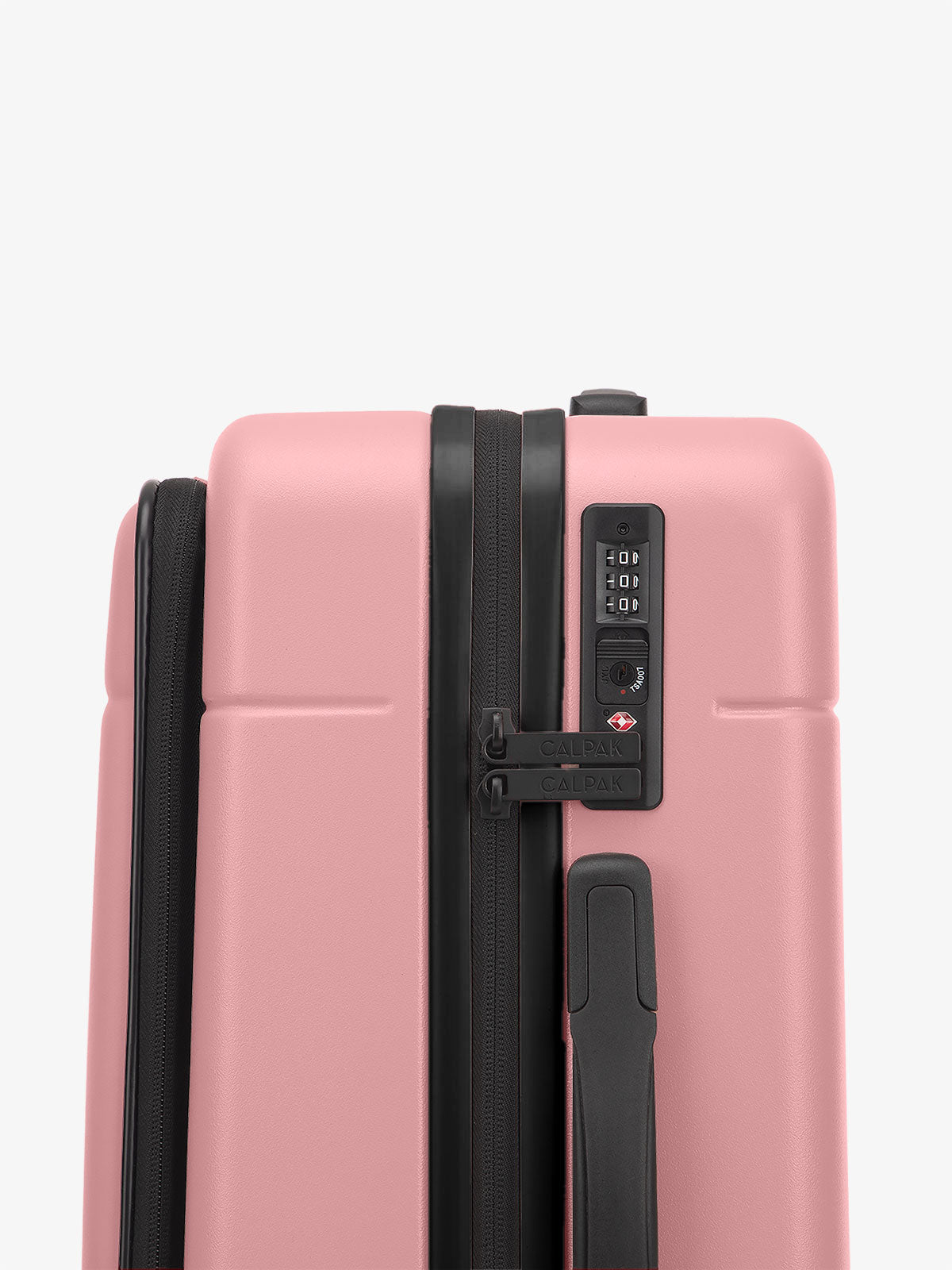 CALPAK Hue Front Pocket Carry-On Luggage with tsa approved lock in mauve pink; LHU1020-MAUVE
