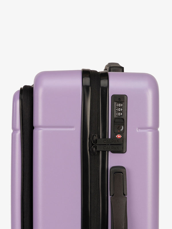CALPAK Hue Front Pocket Carry-On Luggage with tsa approved lock in orchid