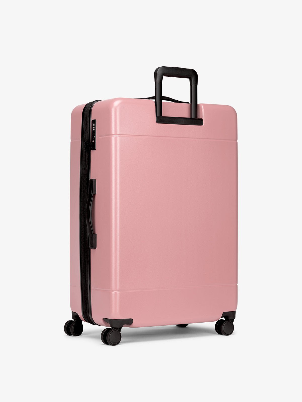 Hue large 28 inch durable hard shell polycarbonate luggage in mauve pink