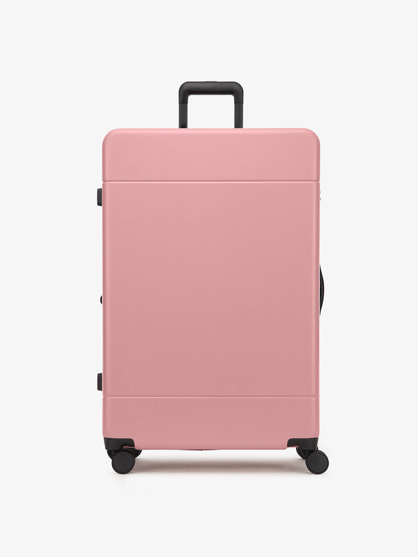large 30 inch hard shell luggage in pink mauve