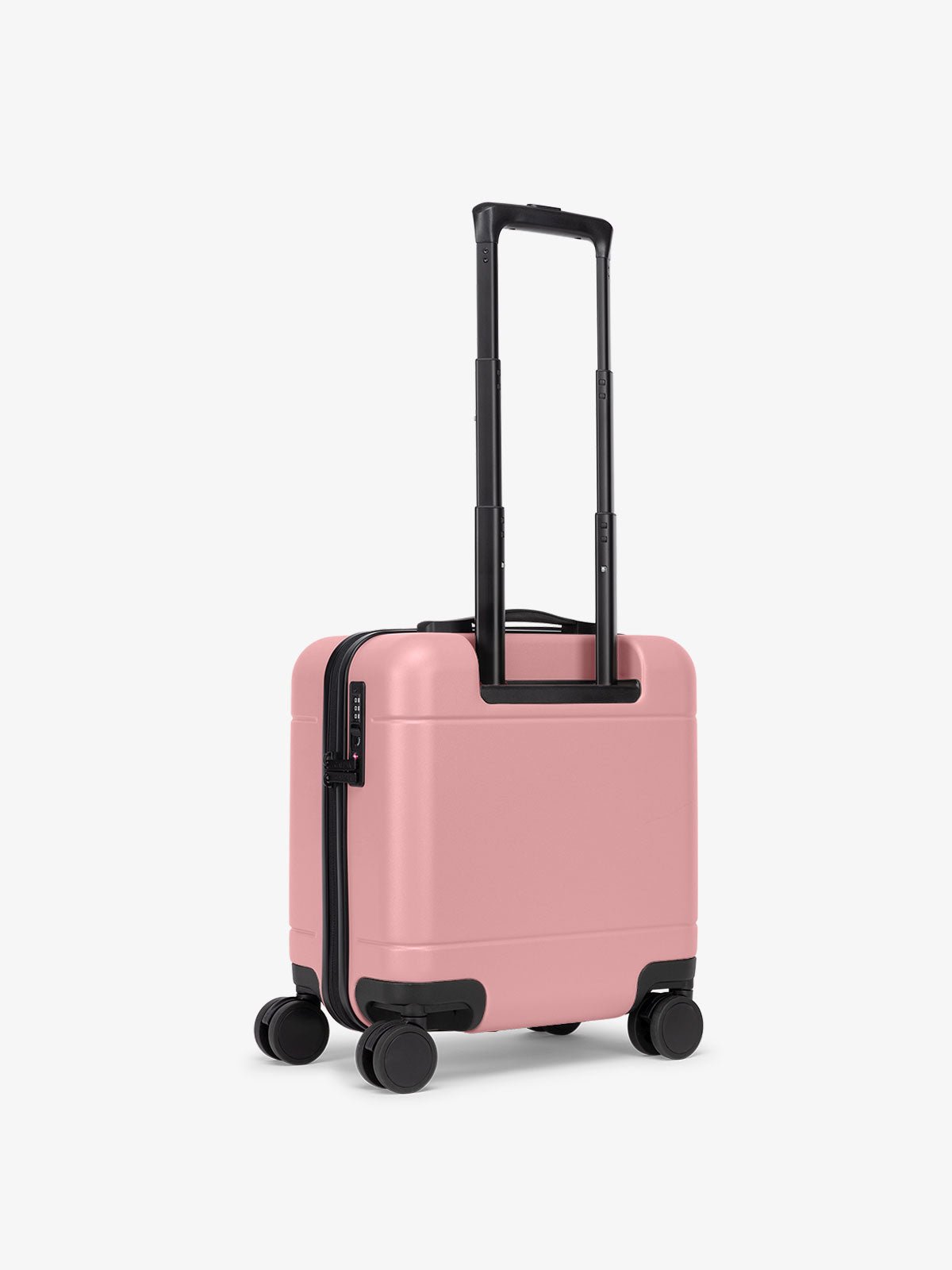 Mauve hue mini carry on luggage with telescopic handle