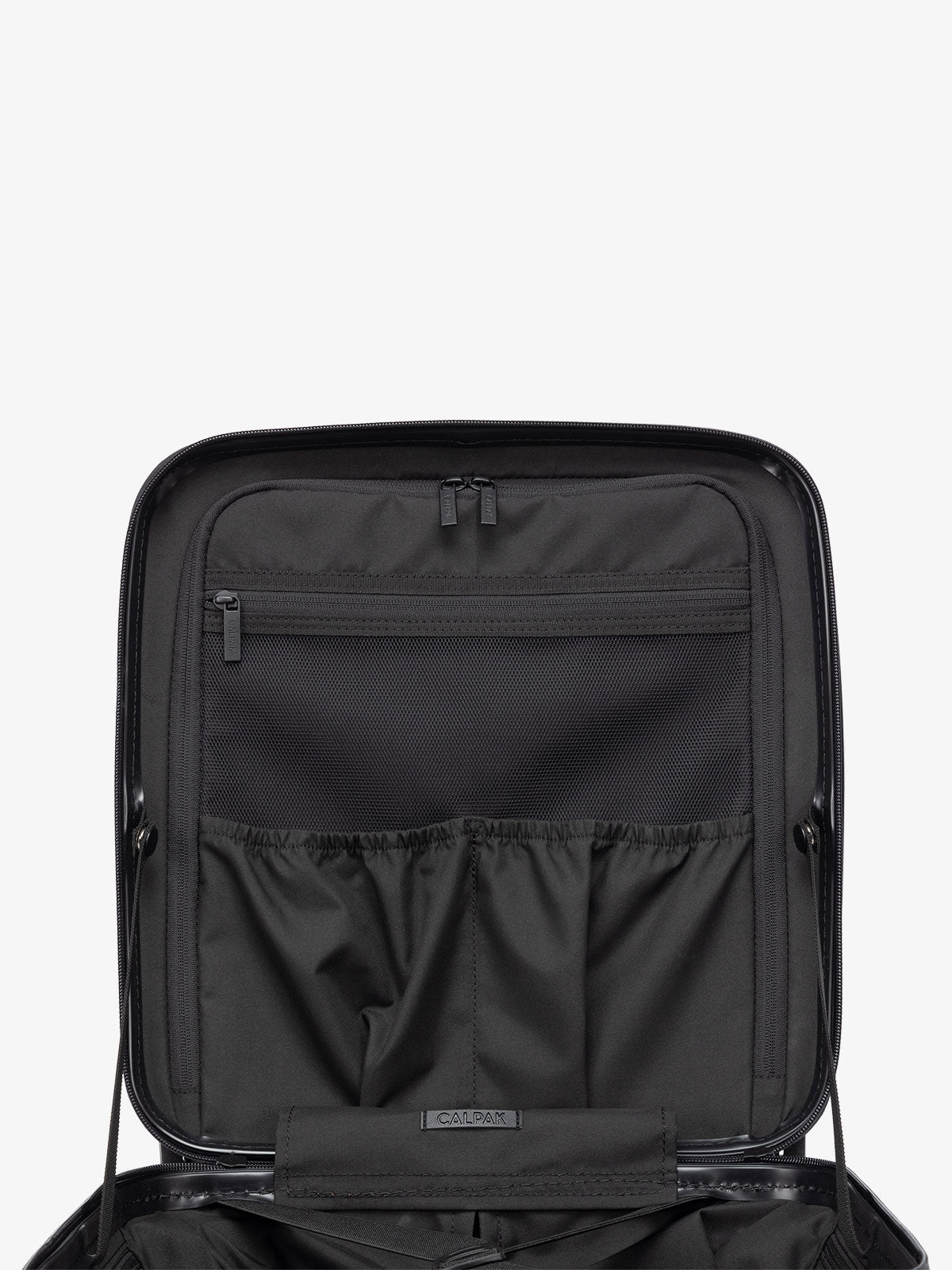 CALPAK Hue mini carry on zippered divider with multiple pockets; LHU1014-BLACK