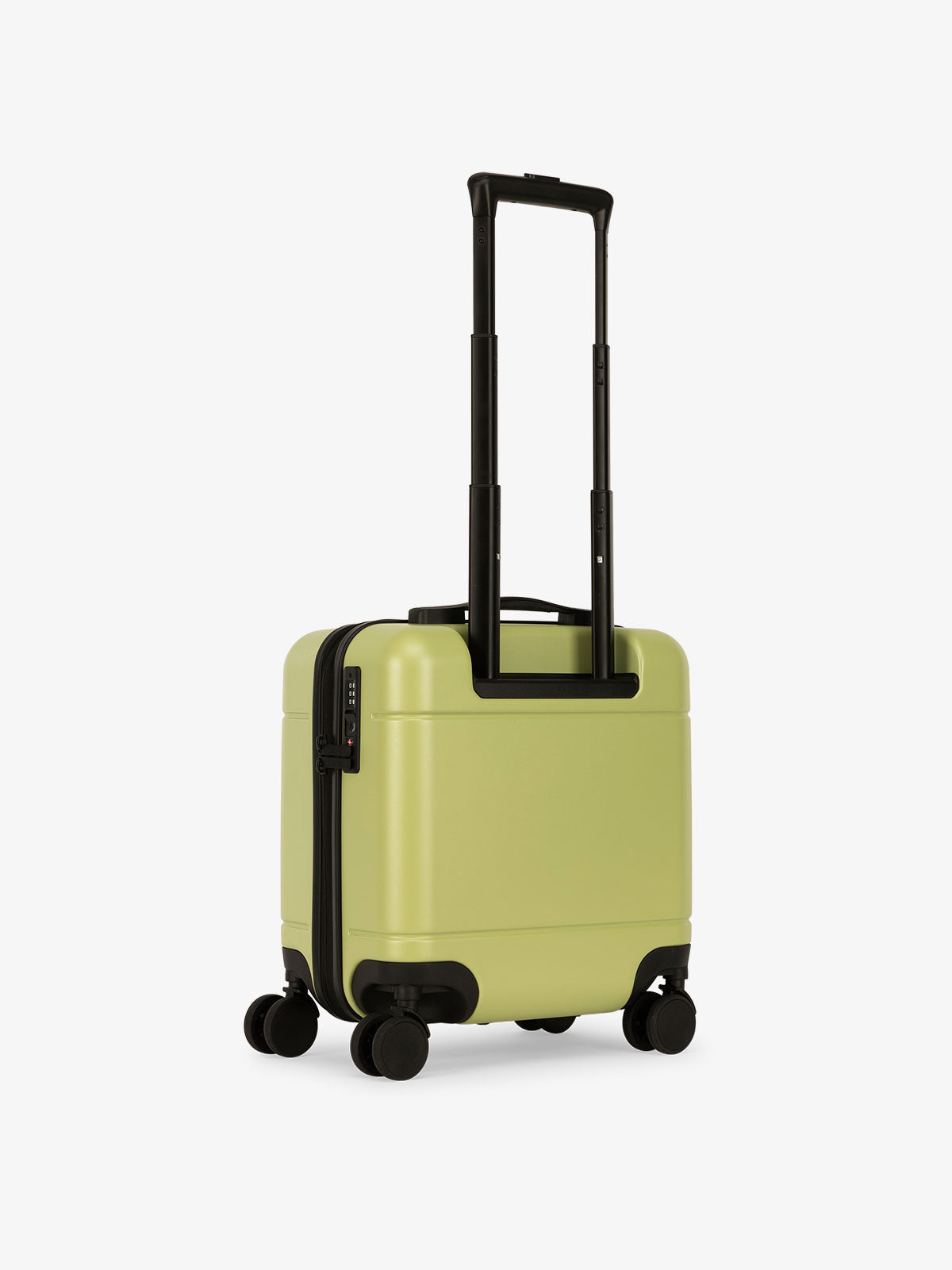 Green CALPAK hue mini carry on luggage with telescopic handle; LHU1014-KEY-LIME