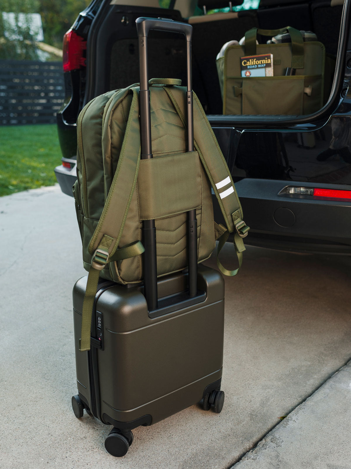 CALPAK hard side mini suitcase with spinner wheels; LHU1014-MOSS