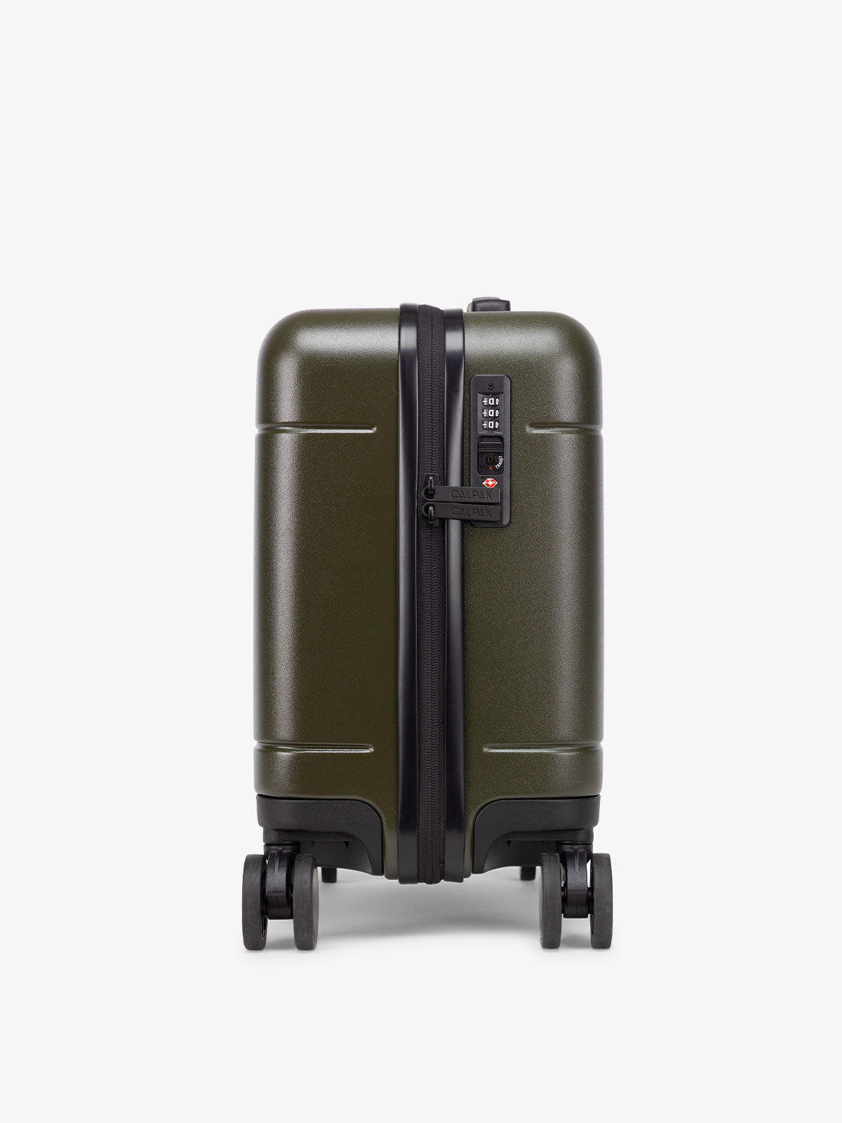 CALPAK rolling mini luggage for travel with TSA approved lock; LHU1014-MOSS