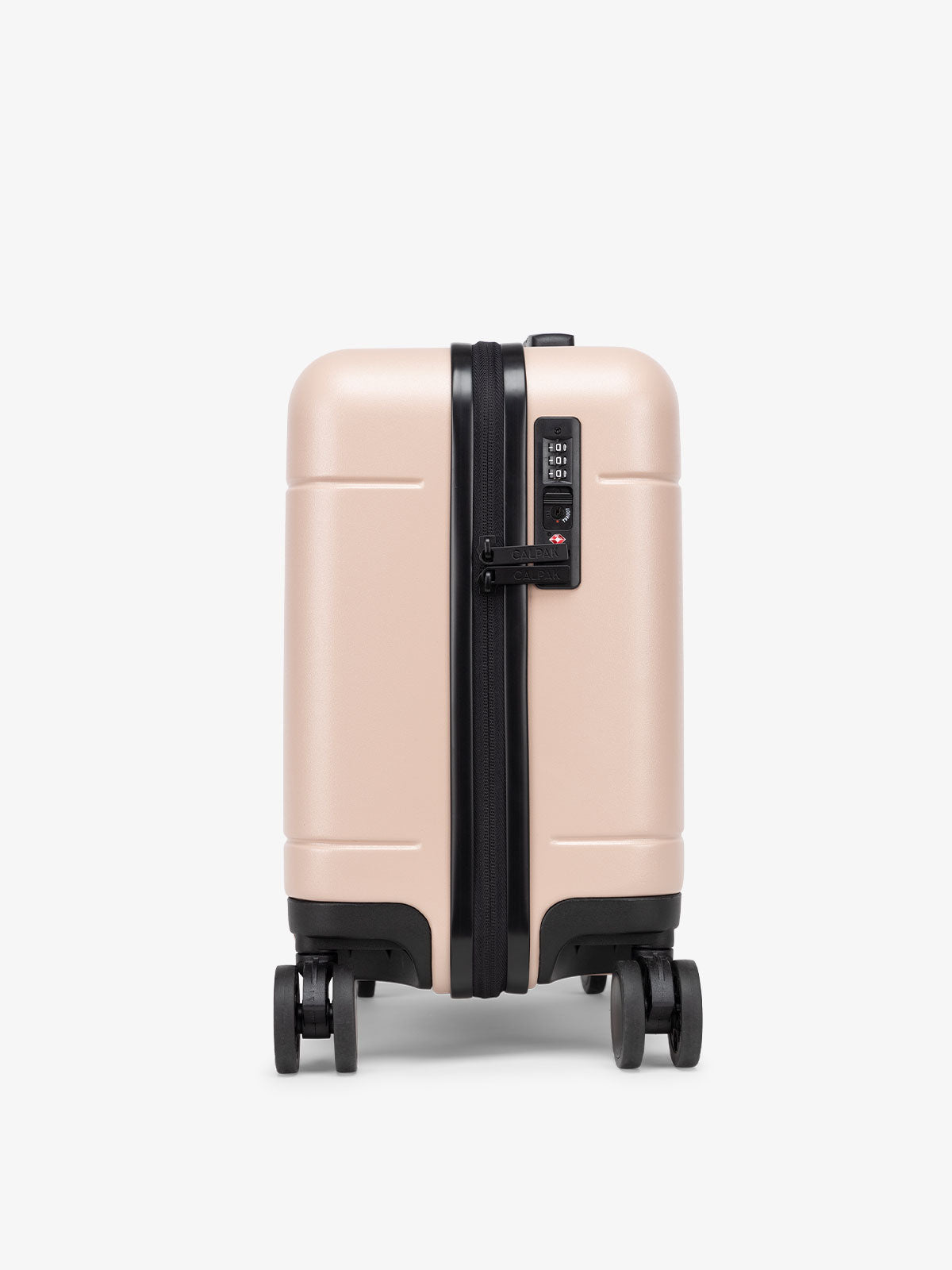 small CALPAK carry on suitcase with TSA approved lock; LHU1014-PINK-SAND