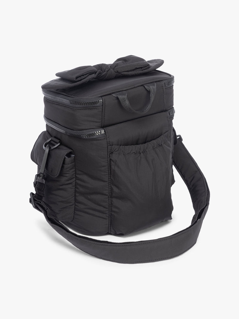 Backside of CALPAK Insulated Baby Bottle Bag in Black