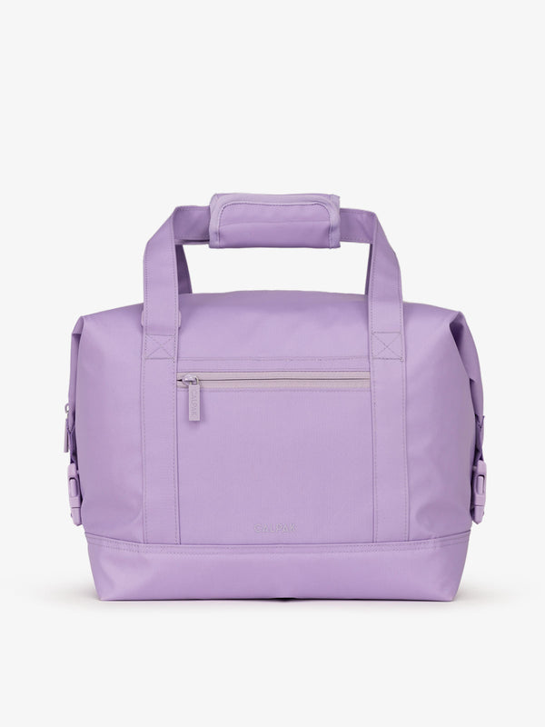 Purple orchid 17L insulated cooler bag with multiple exterior pockets and water-resistant lining