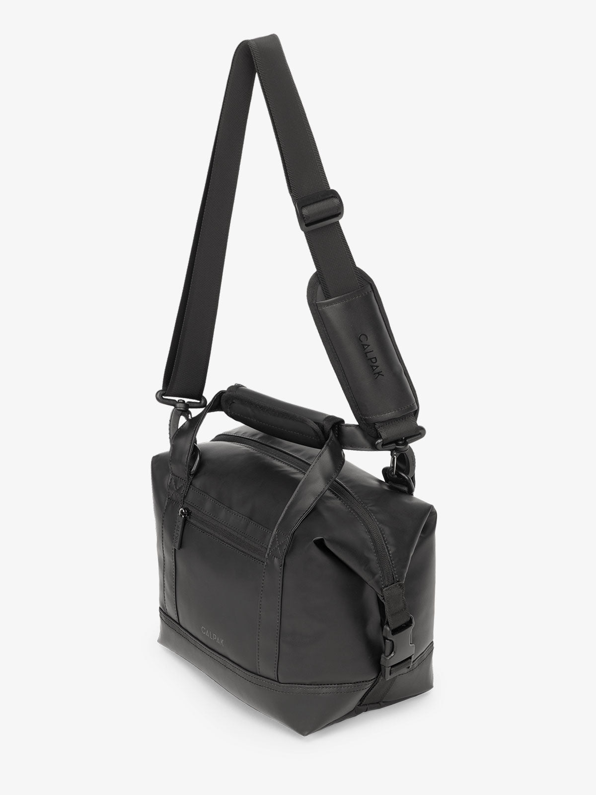 CALPAK Insulated 8L Soft-Sided Cooler with removable, adjustable crossbody strap in black; ISCS2401-BLACK
