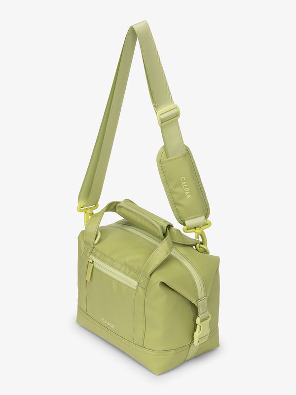 CALPAK Insulated 8L Soft-Sided Cooler with removable, adjustable crossbody strap in lime