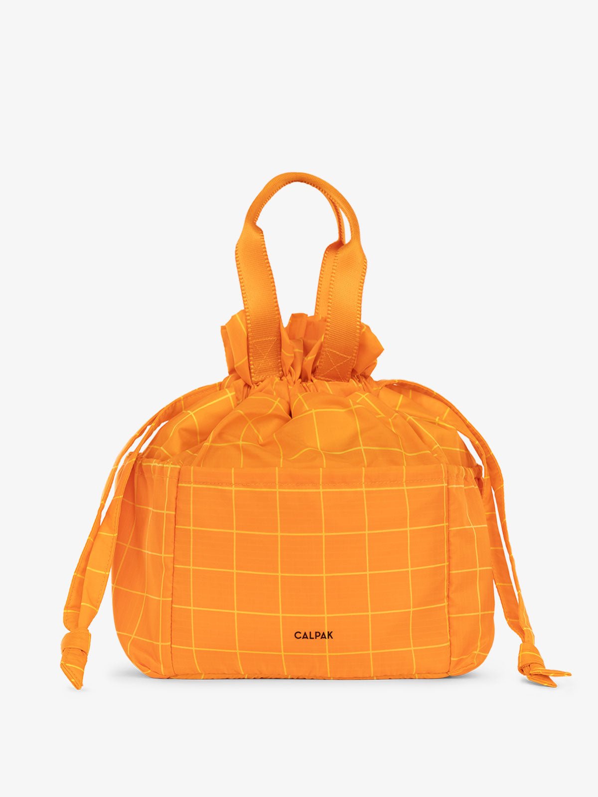 CALPAK Insulated Lunch Bag in orange grid