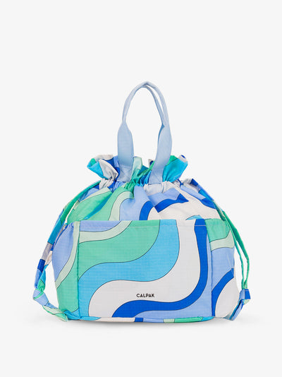 CALPAK Insulated Lunch Bag in groovy blue; ALB2001-GROOVY-BLUE view 1