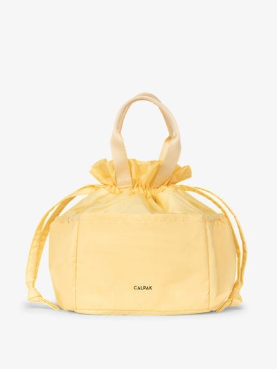 CALPAK insulated lunch bag in yellow lemonade; ALB2001-LEMONADE