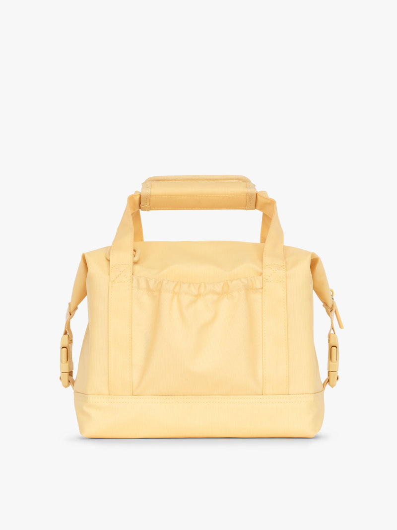 Water resistant insulated 8L soft sided cooler bag in yellow Lemonade by CALPAK