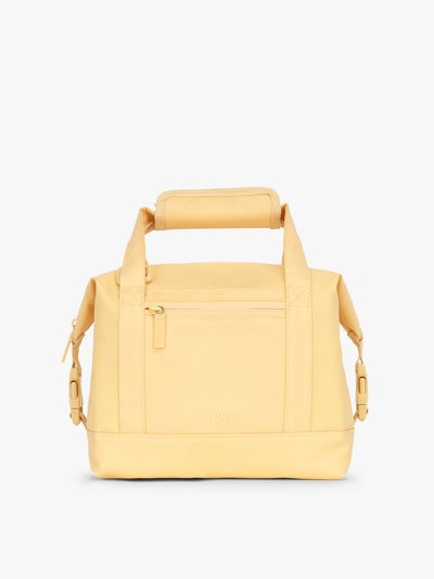 Yellow Lemonade 8L insulated soft sided cooler bag with multiple exterior pockets and water-resistant lining by CALPAK; ISCS2401-LEMONADE
