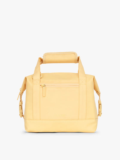 Yellow Lemonade 8L insulated soft sided cooler bag with multiple exterior pockets and water-resistant lining by CALPAK; ISCS2401-LEMONADE view 1