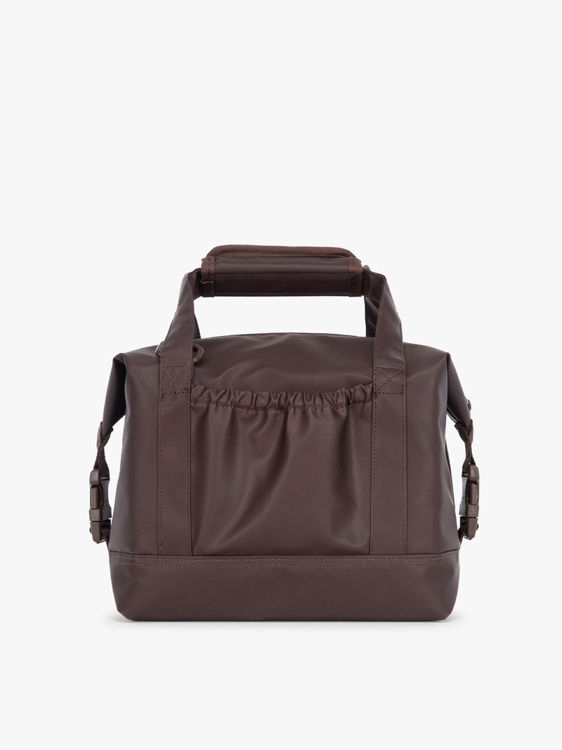 Water resistant insulated 8L soft sided cooler bag in brown Walnut by CALPAK