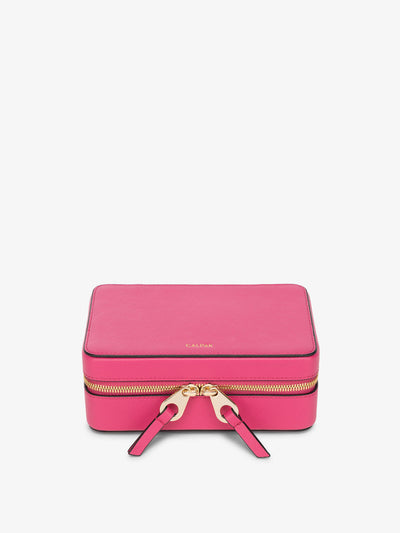 CALPAK jewelry case in pink dragonfruit; AJC2001-DRAGONFRUIT view 1